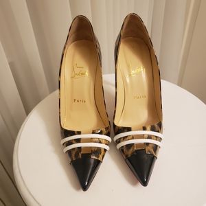 Christian Louboutin Front Double Leopold 100m pumps